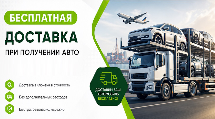 Акция! Бесплатная доставка по Батайске при получении авто